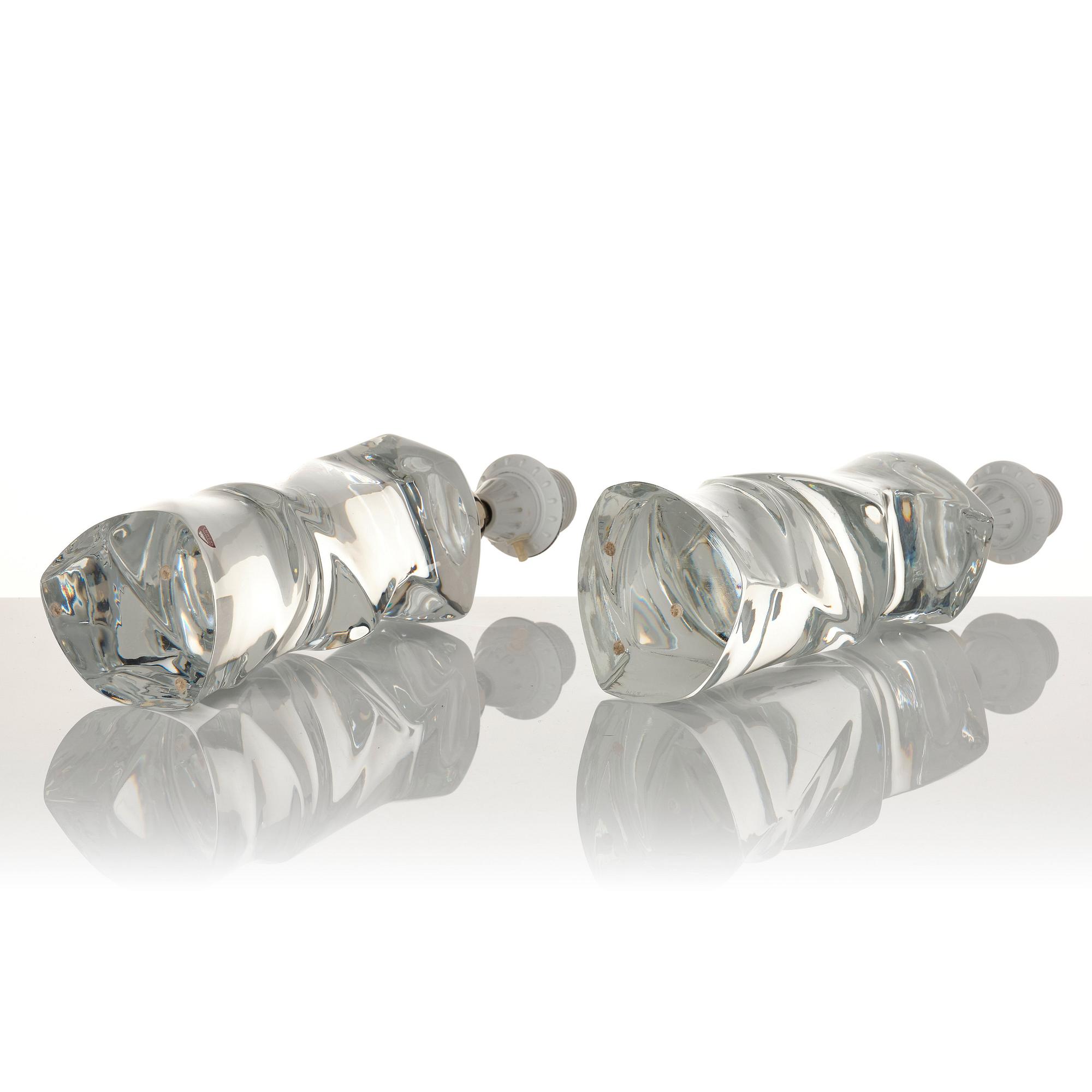 Olle Alberius, a pair of table lamps model "2214/271", Orrefors, 1960-70s.