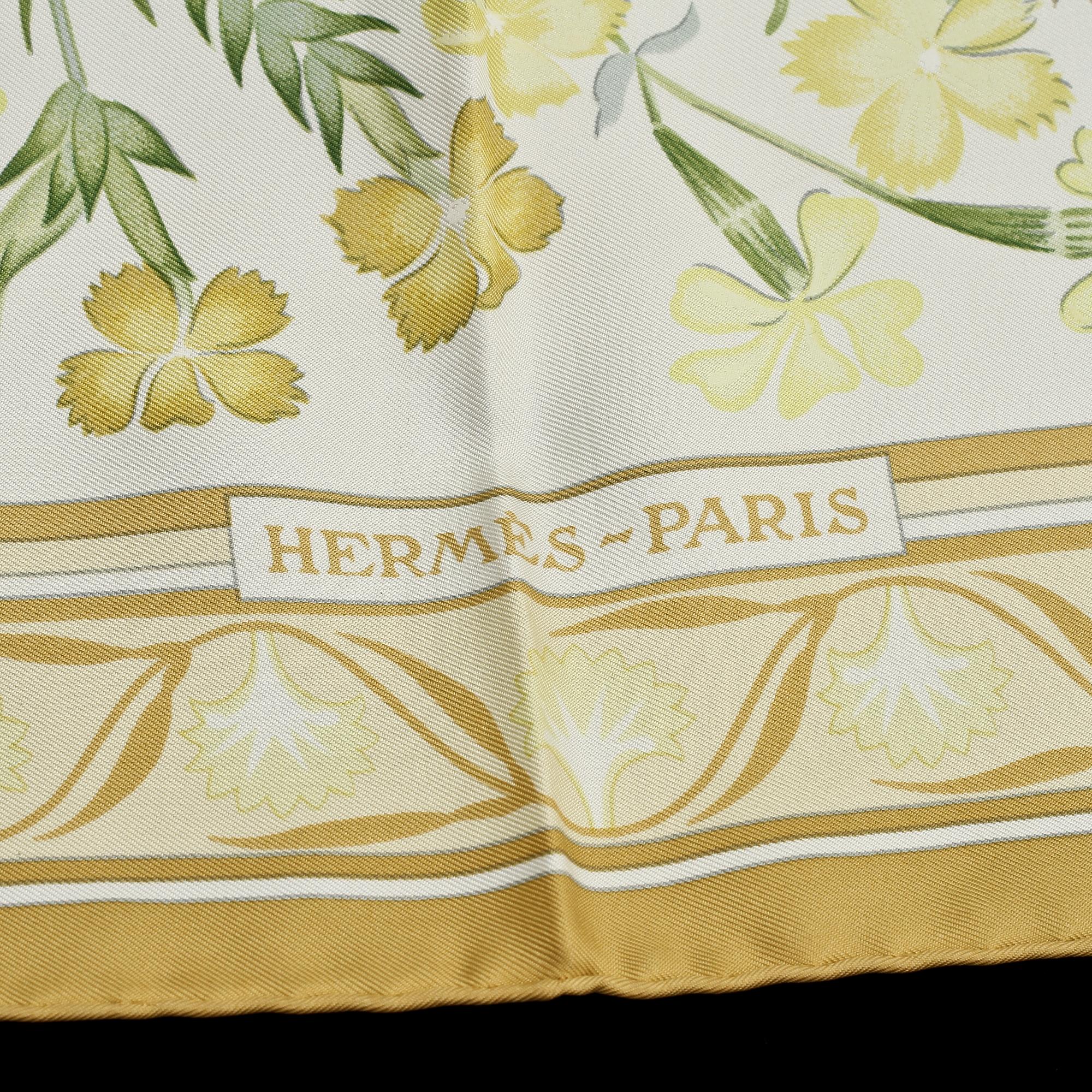 SCARF, siden, "Oeillets Sauvages", design Niki Goulandris , Hermès, Paris.