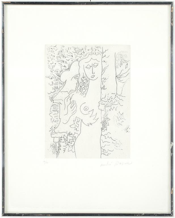 ANDRÉ MASSON. Etsning, signerad André Masson, numrerad 26/50.