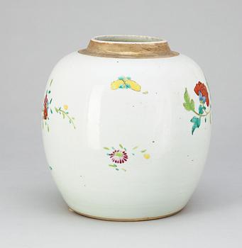 A famille rose Qianlong (1736-95) jar.