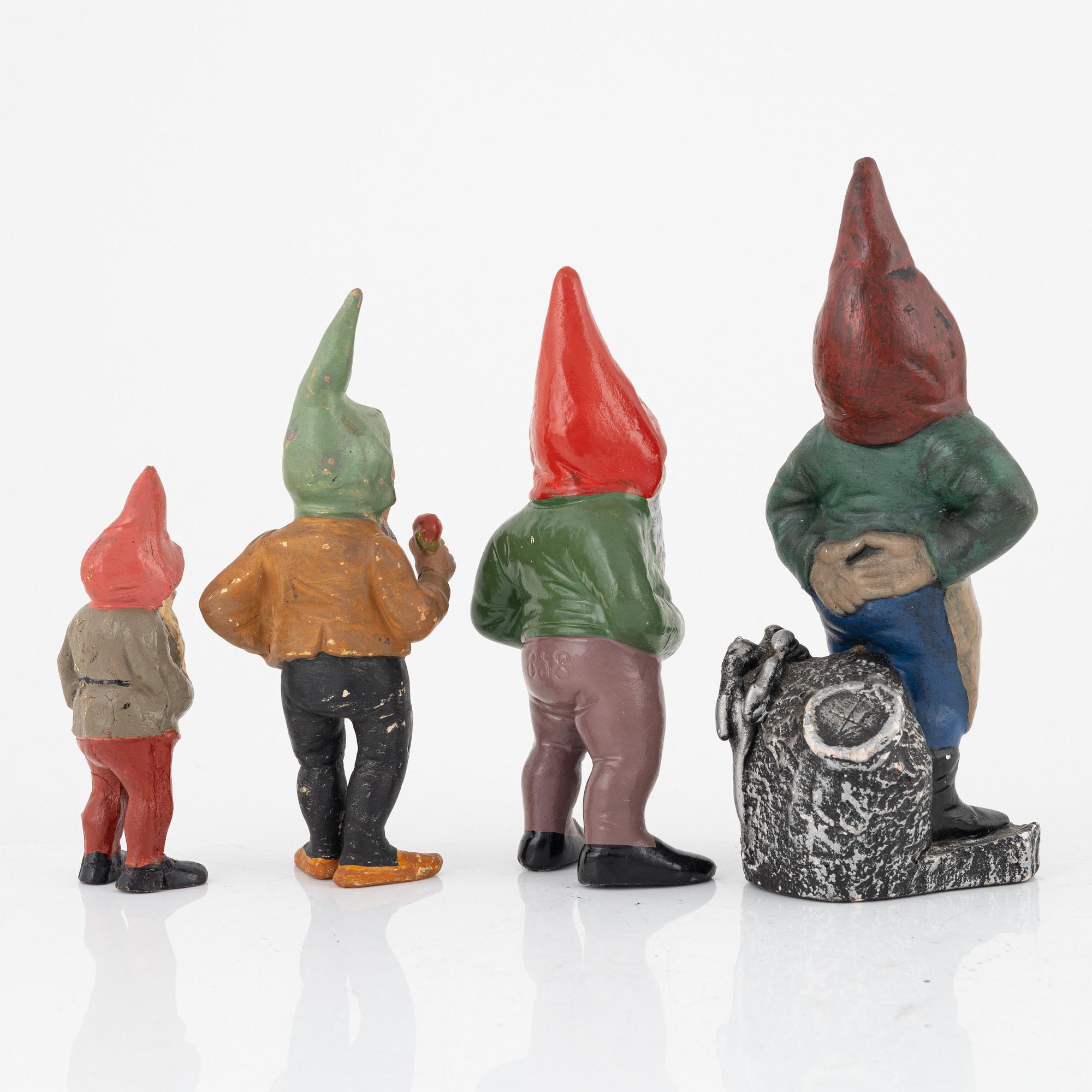 A group of fifteen gnomes, first half of the 20th Century.