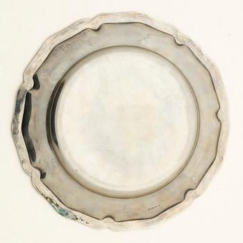 Fat, silver, rokokostil, KG Markströms Guldsmeds Ab, Uppsala 1920.