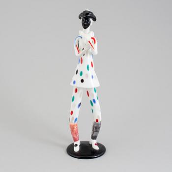 A Fulvio Bianconi 'Arlecchino' (Harlequin) figure, Venini, Murano, 1950s.