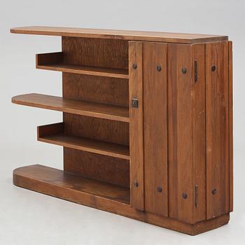 Axel Einar Hjorth, a "Lovö" stained pine bookshelf, Nordiska Kompaniet Sweden 1930's.