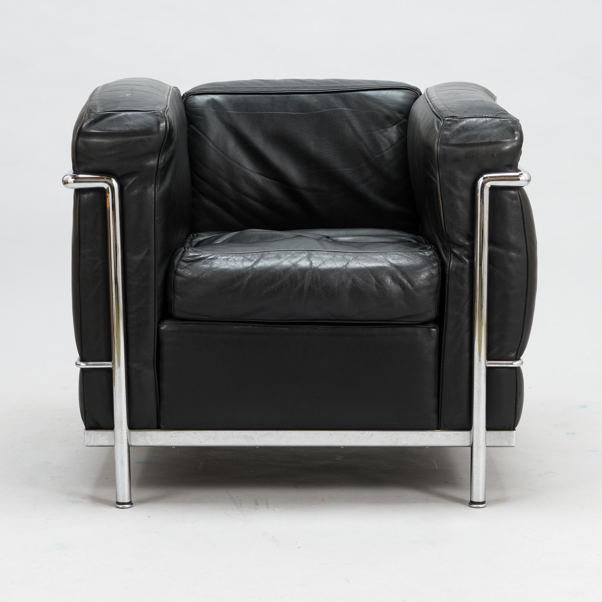 LE CORBUSIER, PIERRE JEANNERET & CHARLOTTE PERRIAND, nojatuoli, "LC2", Cassina, Italia.