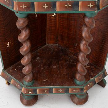 Corner cabinet, dated 1800.