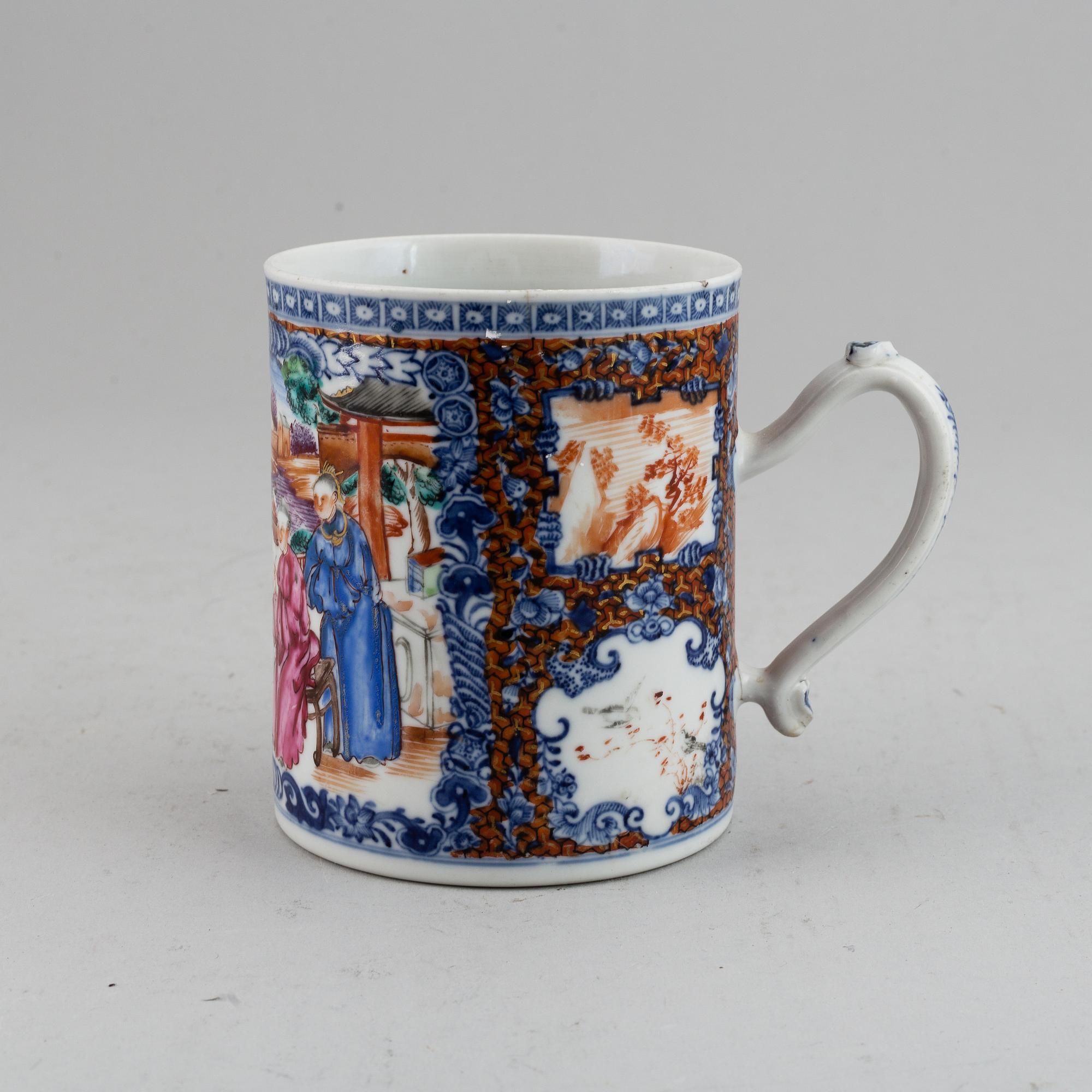 MUGG, kompaniporslin. Qingdynastin, Qianlong (1736-95).