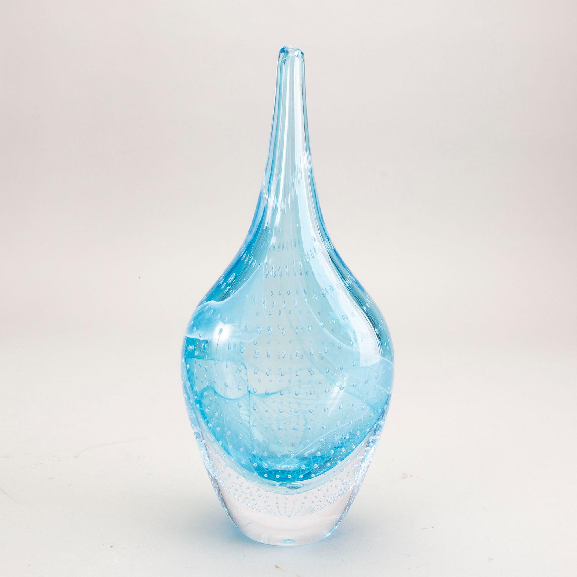 Elna Melusine Jolom,  a signed and dated 2014  glass vase.