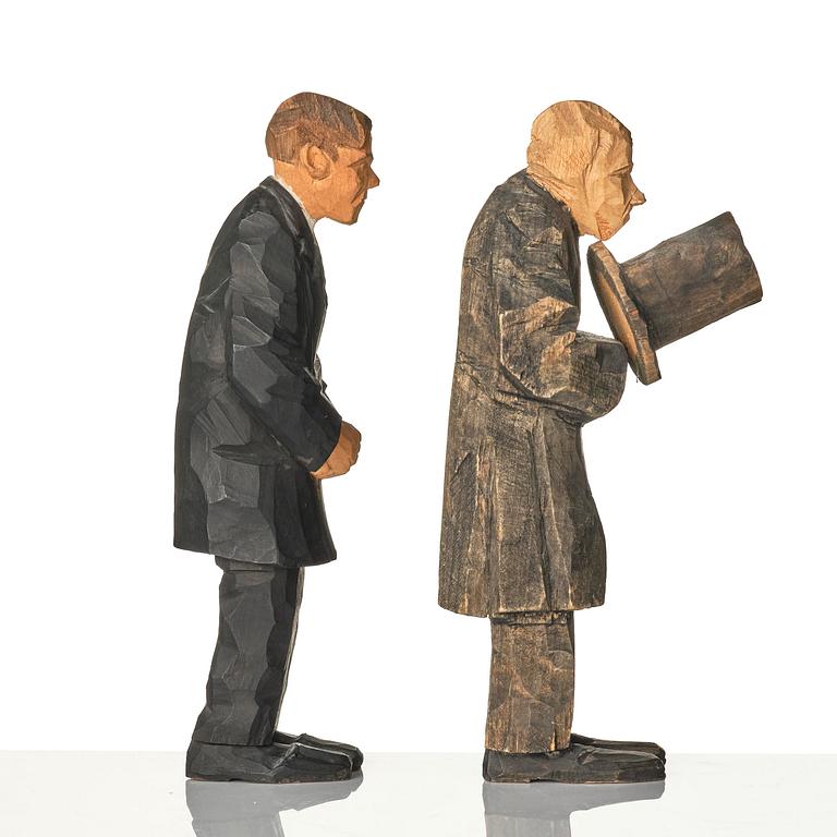 Axel Petersson Döderhultarn, "Bröllop" (The wedding) (7 pieces).