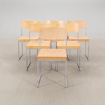 Enzo Berti, chairs 6 pcs "CUBA", Lapalma, Italy late 20th century.