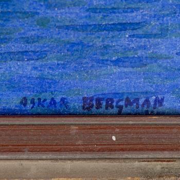 OSKAR BERGMAN, watercolour, signed.