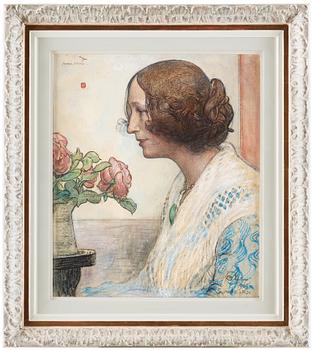 Carl Larsson, "Anna-Stina (fru Alkman f. Rydell)" [Anna-Stina, Mrs. Alkman, née Rydell].