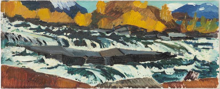 Kjell Leander-Engström, "Höst, Abiskojokk".