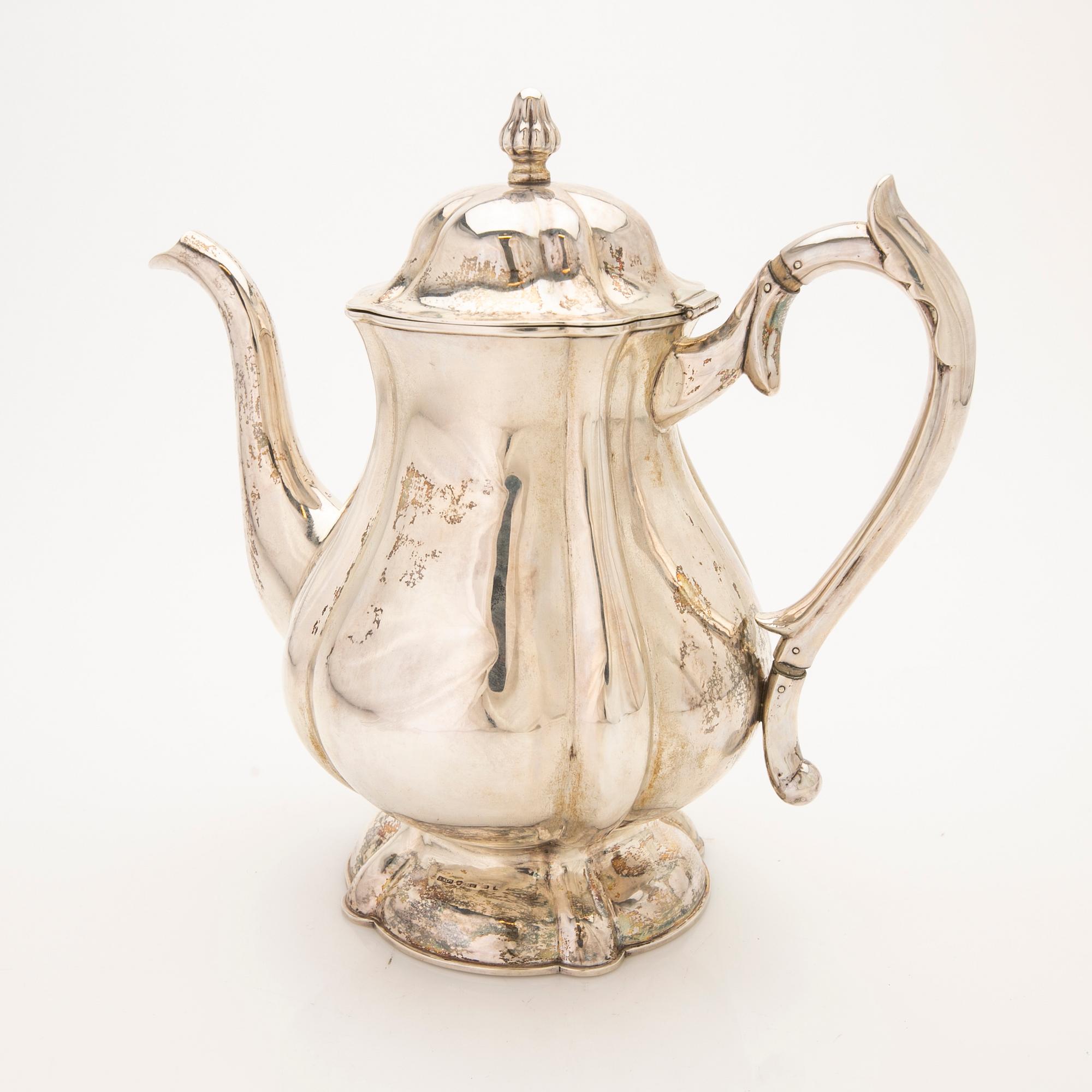 Coffee pot, silver, Guido Alm, Finland, 1927.