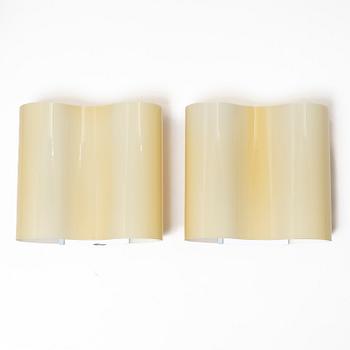 Valerio Bottin, wall lamps, a pair, "Double", Foscarini, 1996.