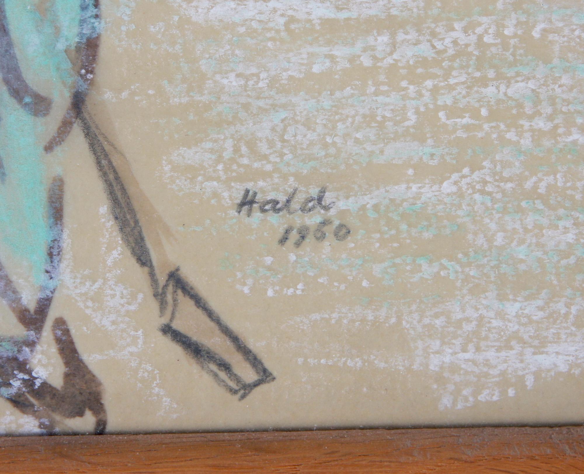 HALD, EDVARD. Blandteknik, sign o dat 1950.