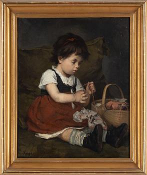 Anna Nordgren, oil on canvas, signed and dated 1879.