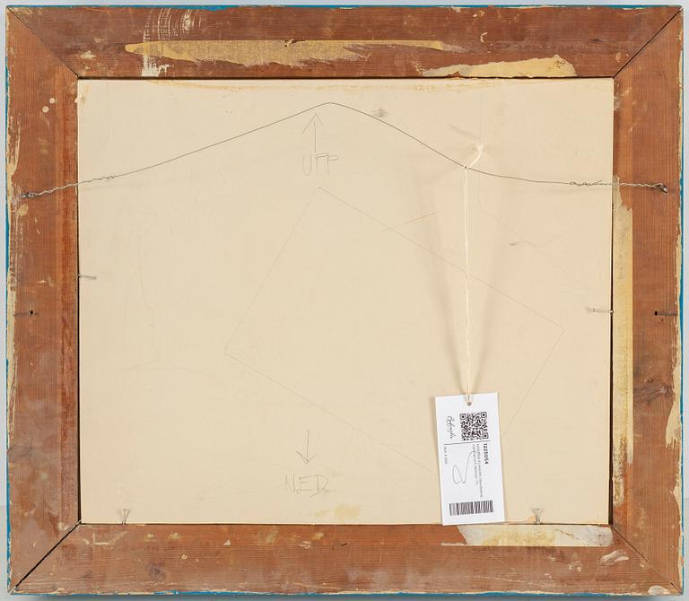 KRISTINA ELANDER, mixed media on panel, signed and dated -77.