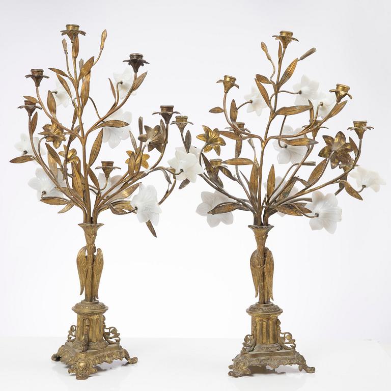 Kandelabrar, ett par, Frankrike, 1800-talets andra hälft.