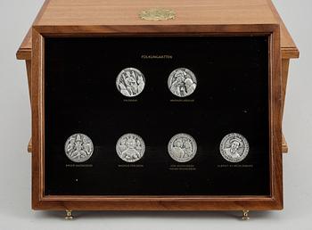 MYNTSAMLING, 59 st, silver, Sporrong, 1976-79. Vikt ca 2800 gram.