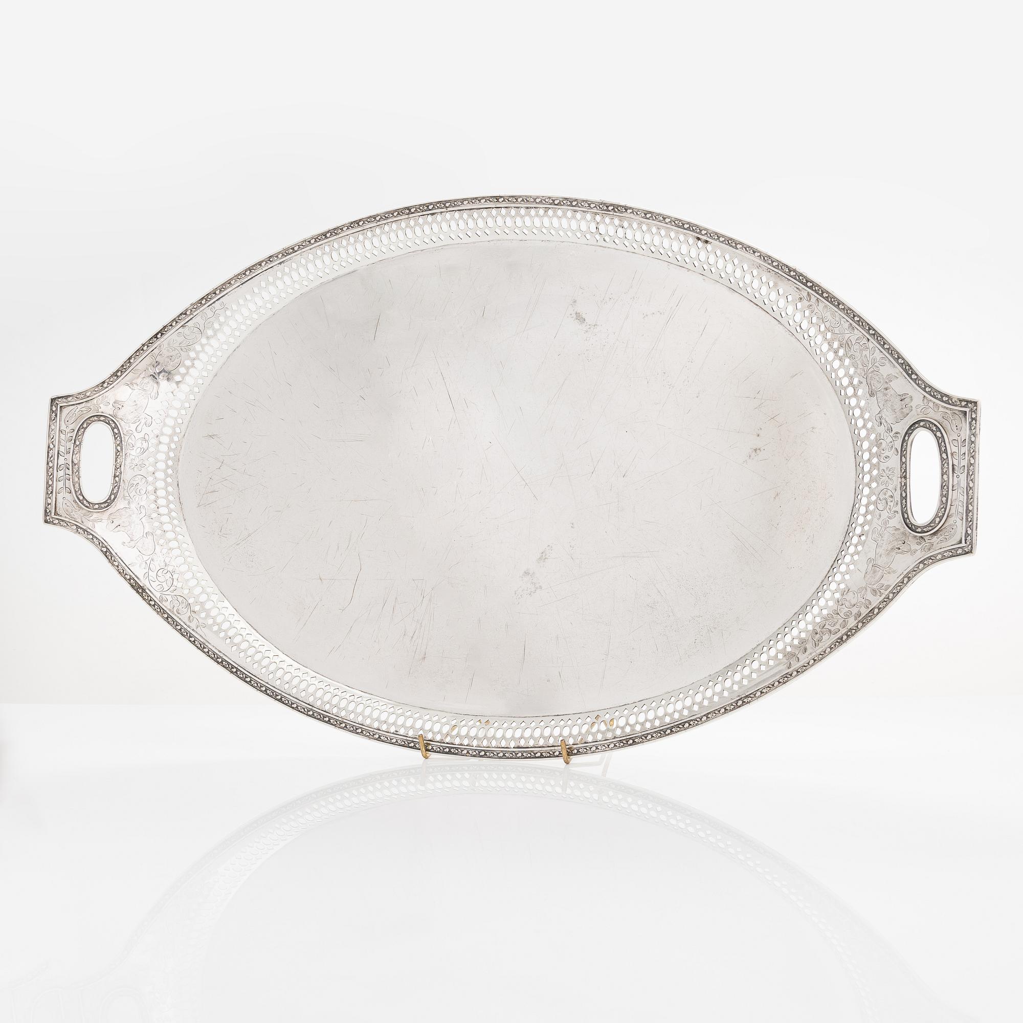 Henrik Petman, Bricka, silver, S:t Petersburg, Ryssland 1811.