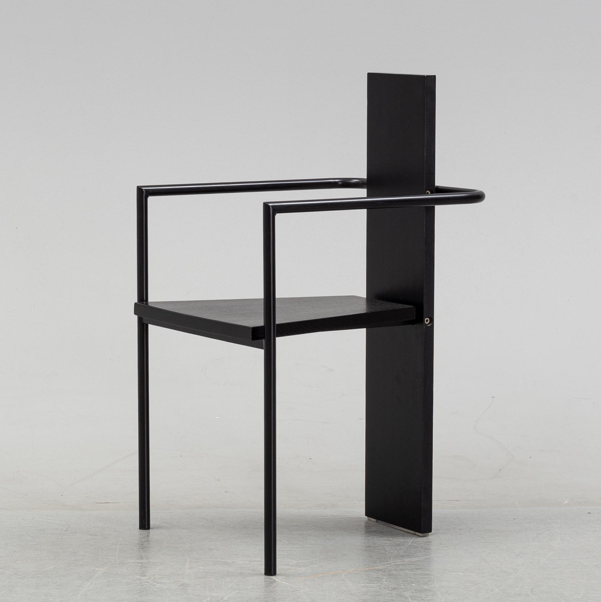 A 'Concrete' armchair by Jonas Bohlin for Källemo, designed 1980.