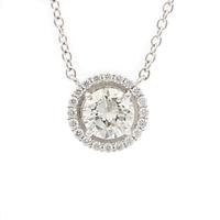 Necklace 18K white gold with brilliant-cut diamonds, accompanying report IGI.
