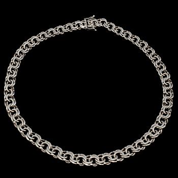 HALSLÄNK, silver, otydlig mästarstämpel, Lund, 1974. Vikt 61 g.