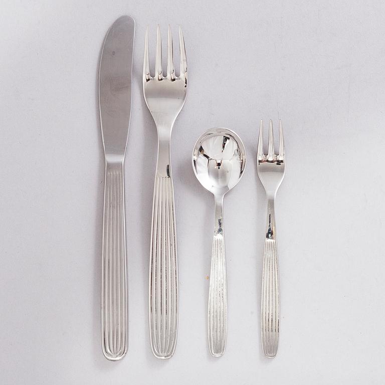 KAJ FRANCK, A 24-piece Set of Scandia Stainless Steel Flatware by Sorsakoski / Hackman.