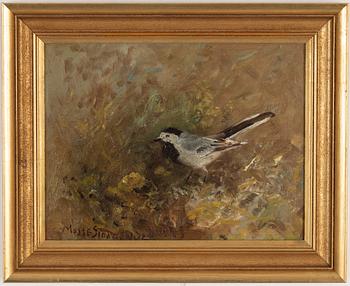 Mosse Stoopendaal, olja på pannå, signerad och daterad 1943.