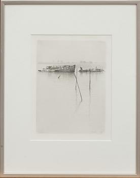 GUNNAR NORRMAN, blyerts. signerad 1985.