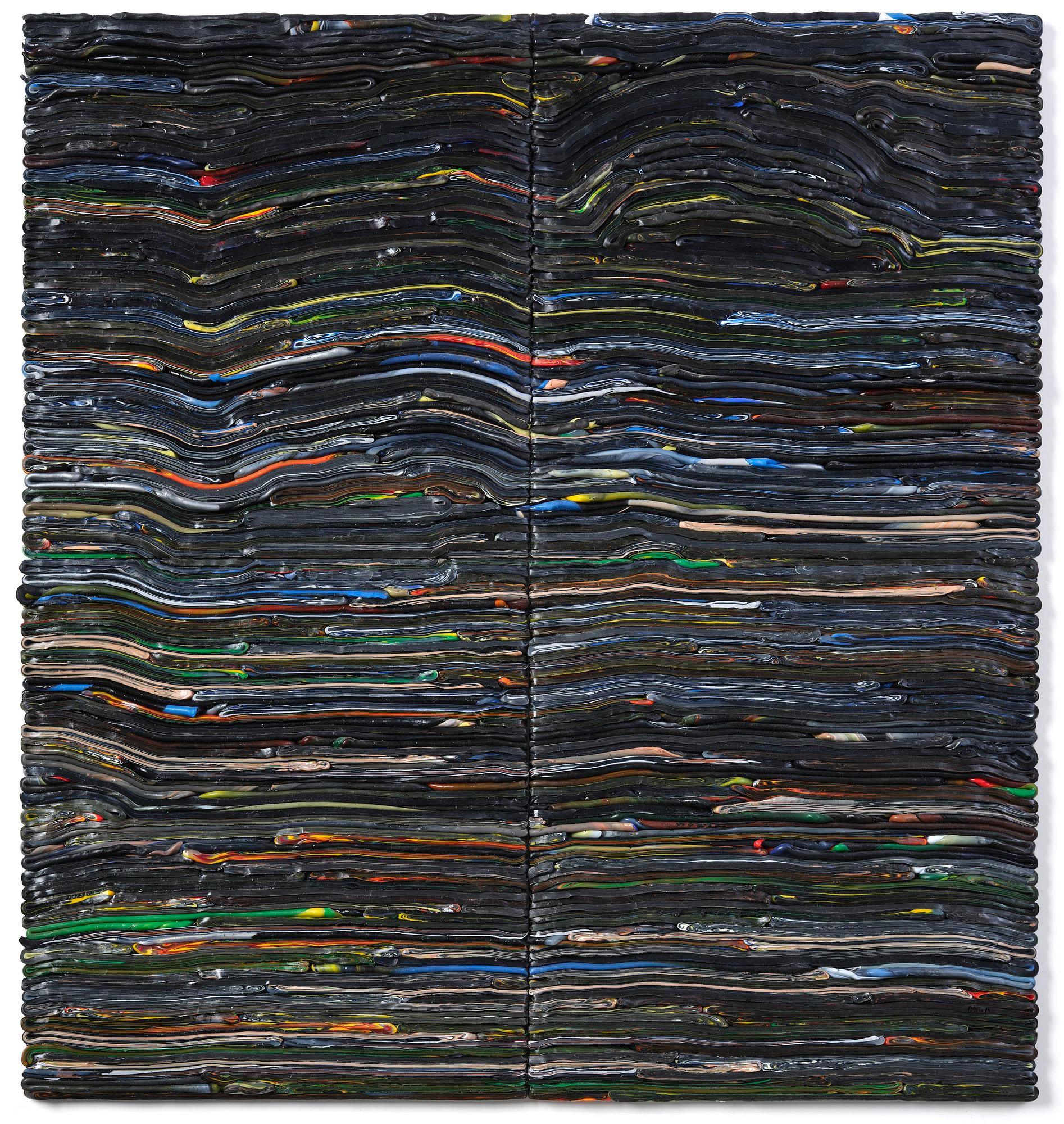 Matthias van Arkel, "Stripe Painting Black".