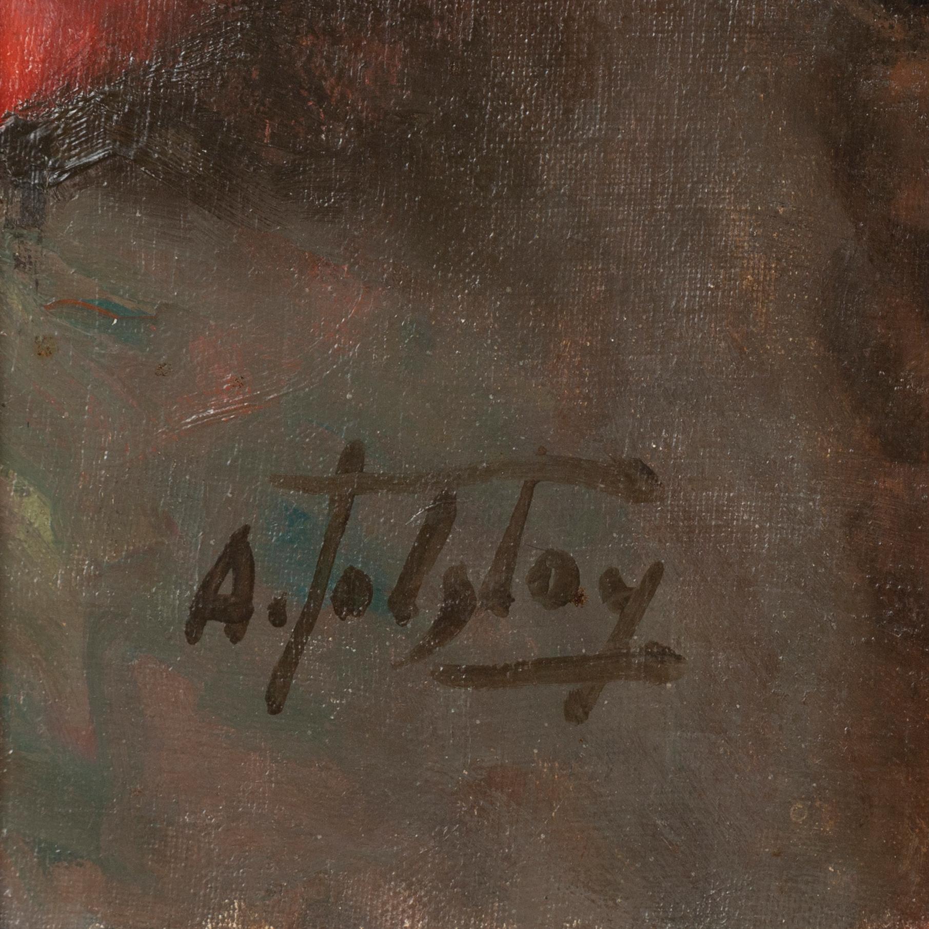 Alexander Tolstoy, oil on canvas, signed.