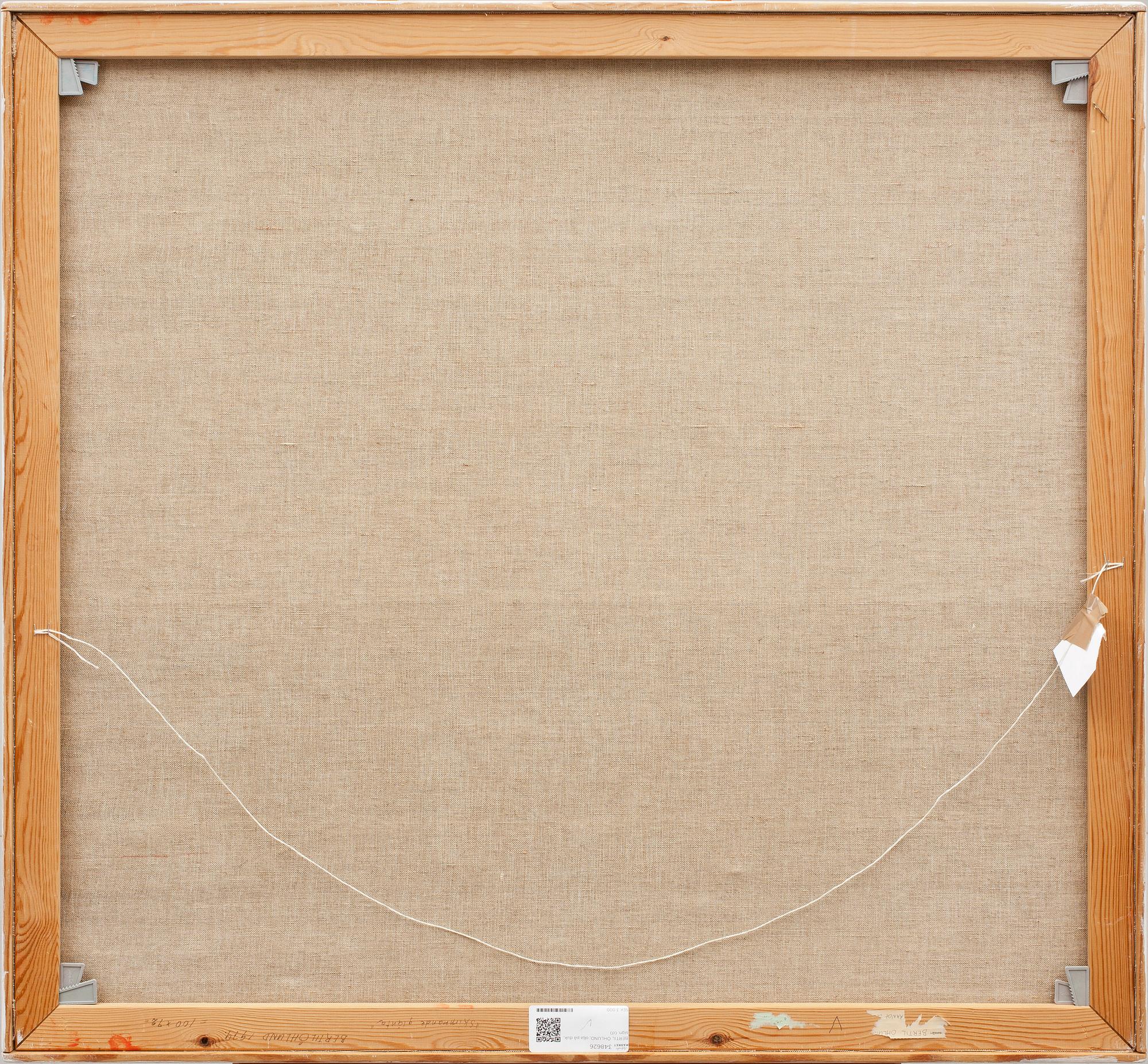 BERTIL ÖHLUND, olja på duk, sign och dat 1974.