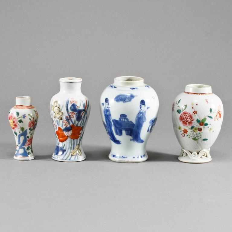 PARTI PORSLIN, 8 delar, Kina, 1700, 1800 och 1900-tal.