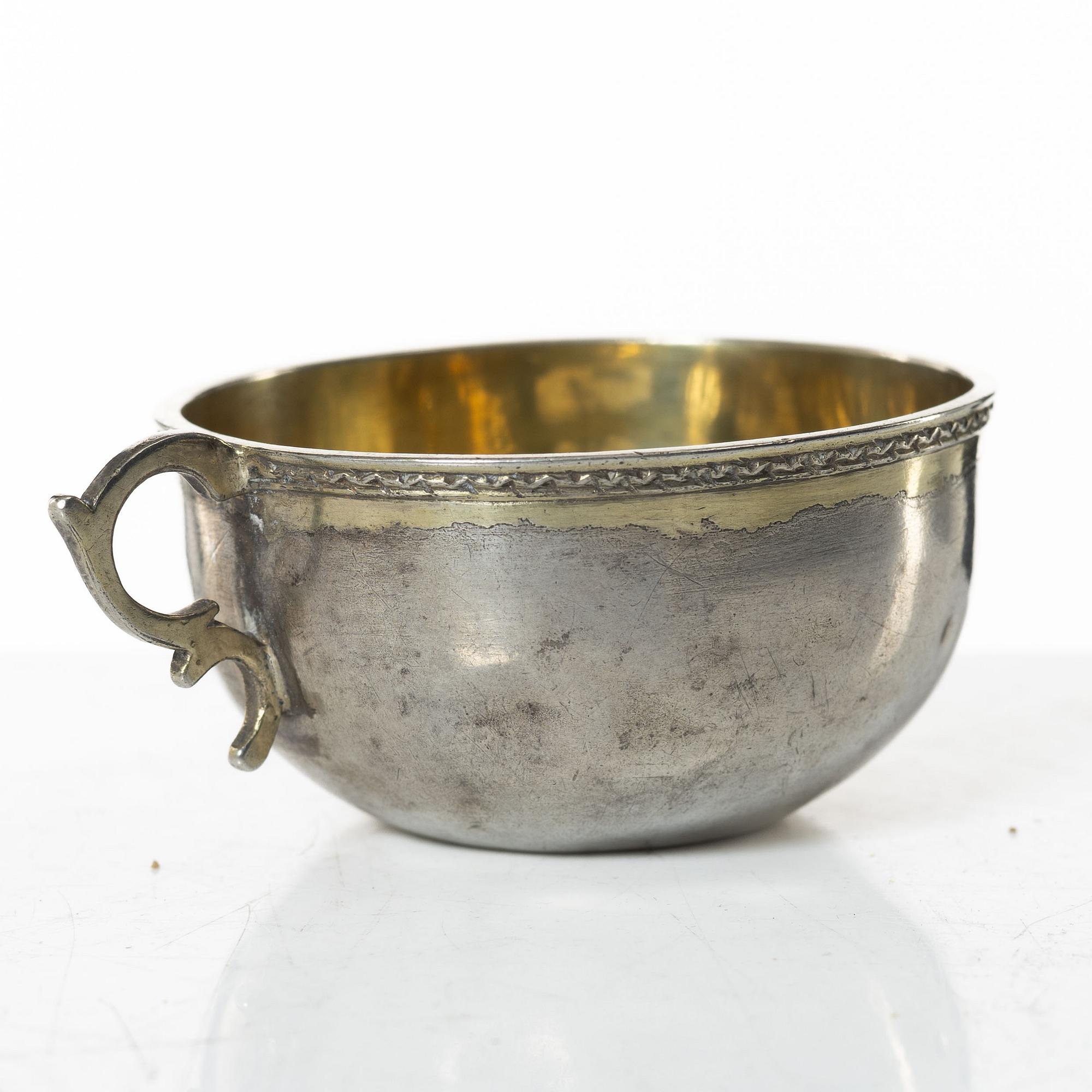 A Swedish parcel-gilt silver cup, mark of Johan Wasserman, Lindesberg, Sweden 1782.