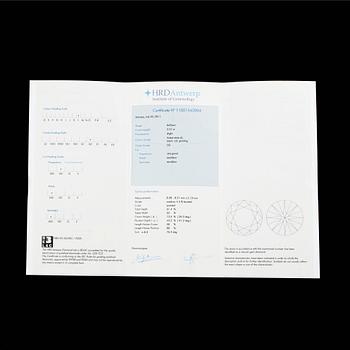 RING, 14k vitguld med briljantslipad diamant ca2,21ct. 2000-tal. Certifikat medföljer.