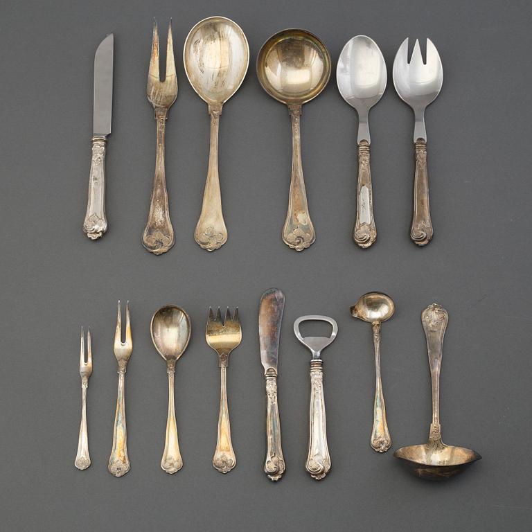 122 PIECES OF SILVER CUTLERY, Cohr, Denmark, 1950s.