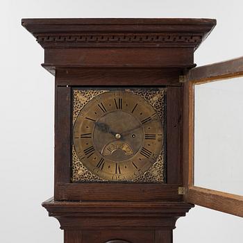 An oak longcase clock, John Vale, England, late 18th century.