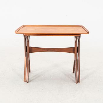 A Danish 1950/60s walnut nesting table.