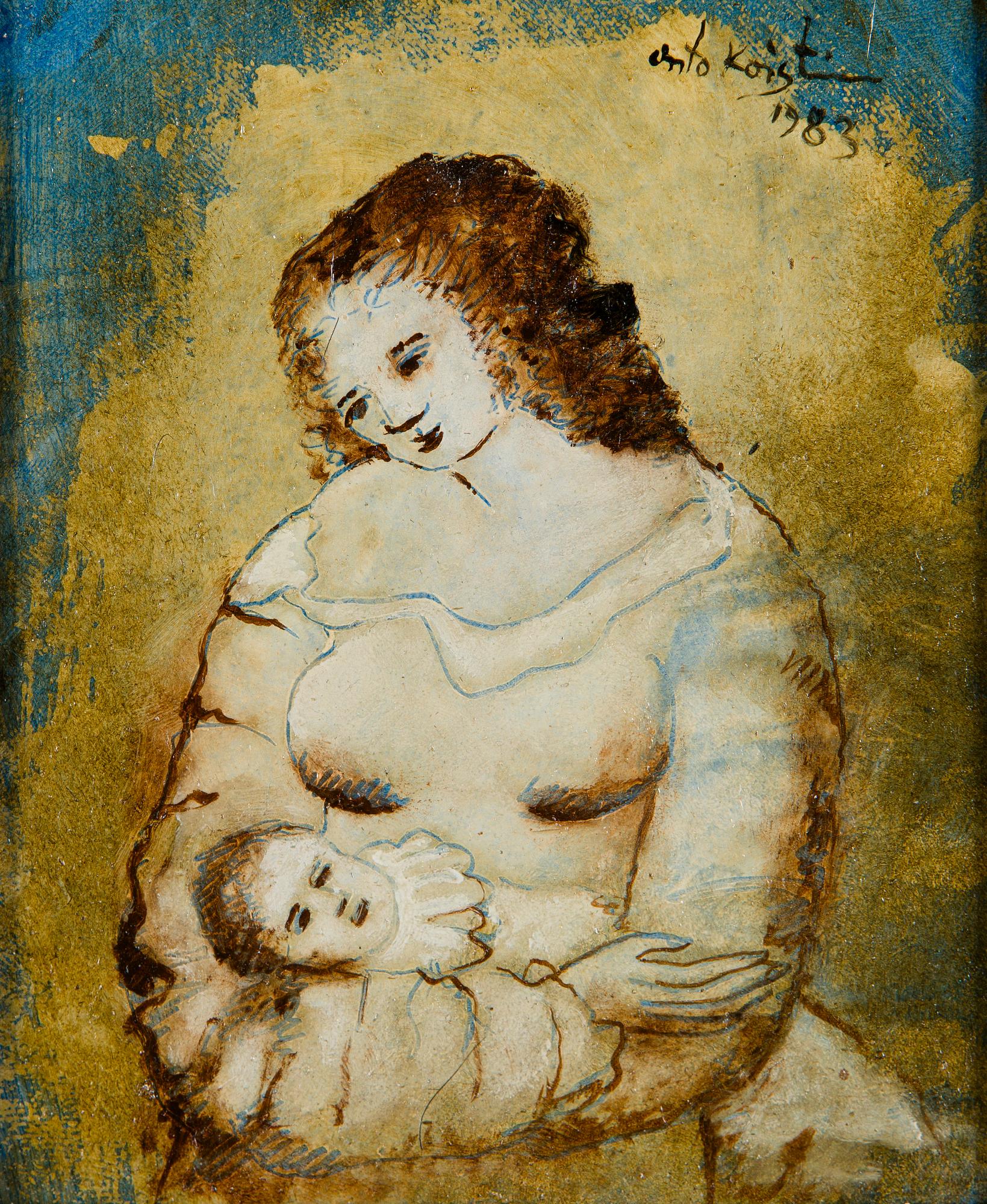 Unto Koistinen, Mor och barn.