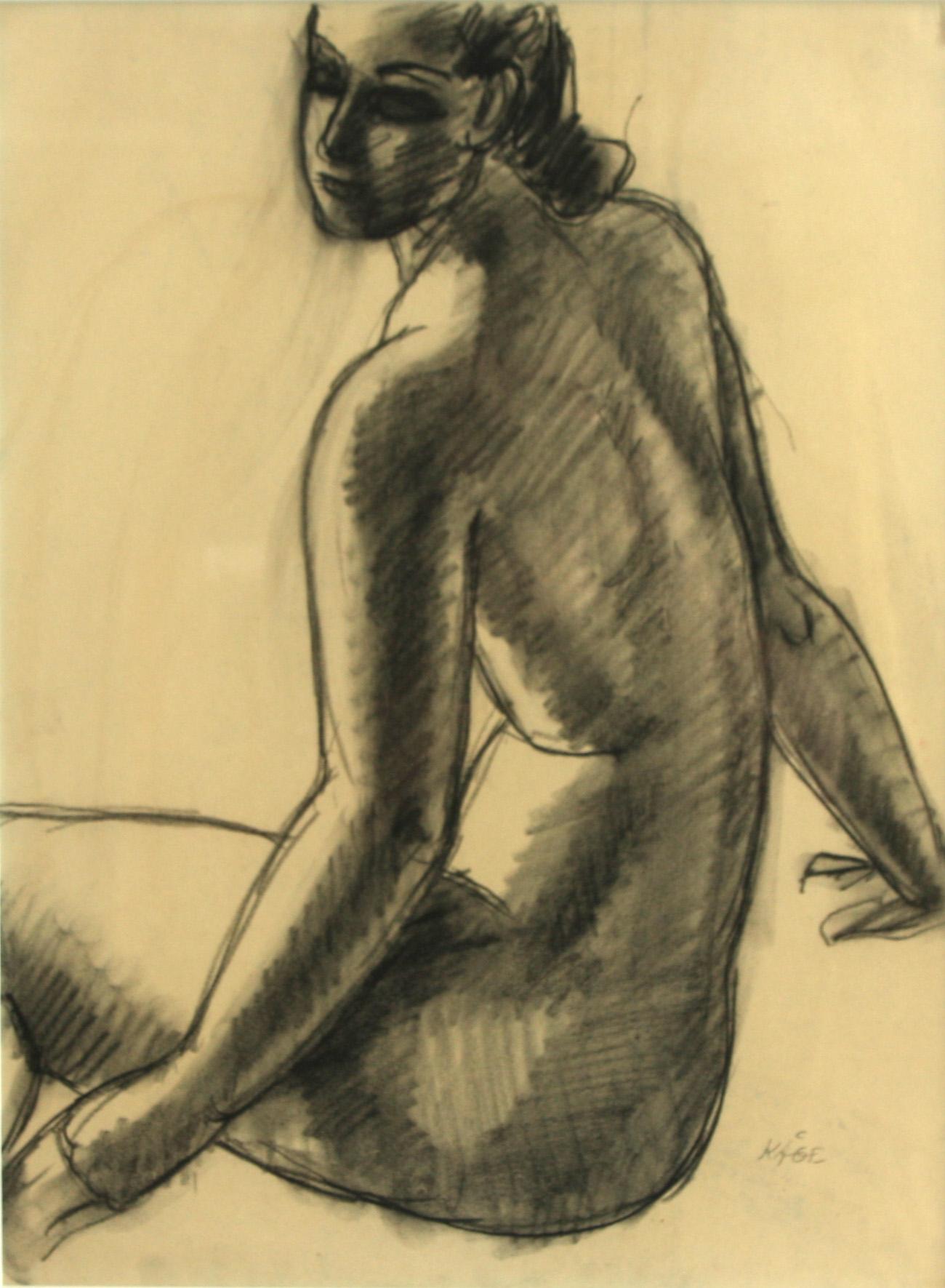 WILHELM KÅGE, blyerts, sign Kåge, 1930-tal.