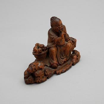 TRÄSKULPTUR, Kina, ca år 1900.