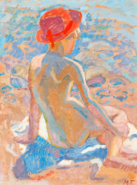 Mollie Faustman, "Flicka med röd hatt".