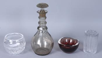 PARTI GLAS, 4 delar, bl a Sven Palmqvist, Orrefors.