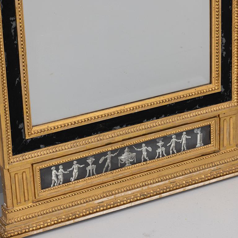 Mirror, late Gustavian, circa 1800.