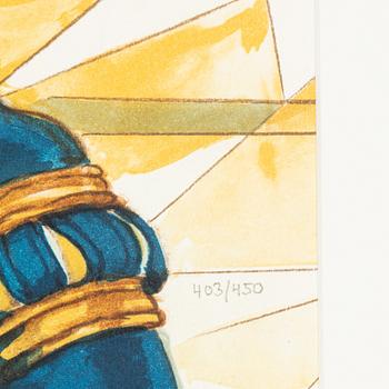 Ernst Billgren, lithograph in colours, signed 403/450.