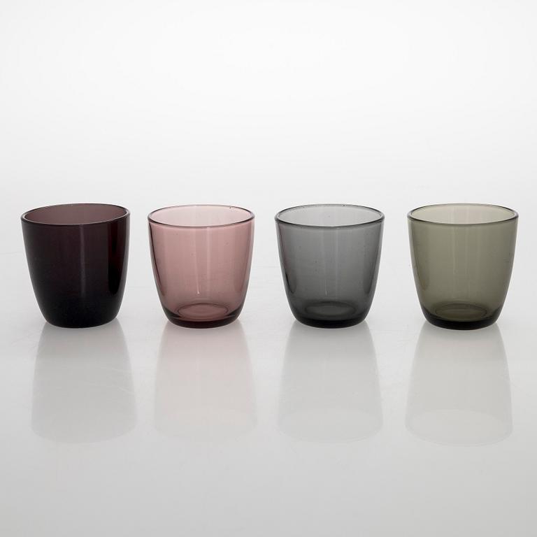 Karaff och dricksglas 12 st, Notsjö och Iittala 1900-talets mitt.