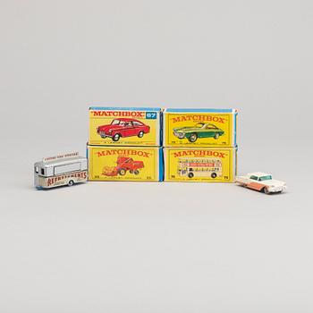 LESNEY MATCHBOX SERIES, 6 st, bland annat Ferrari Berlinetta RW 75B-2.