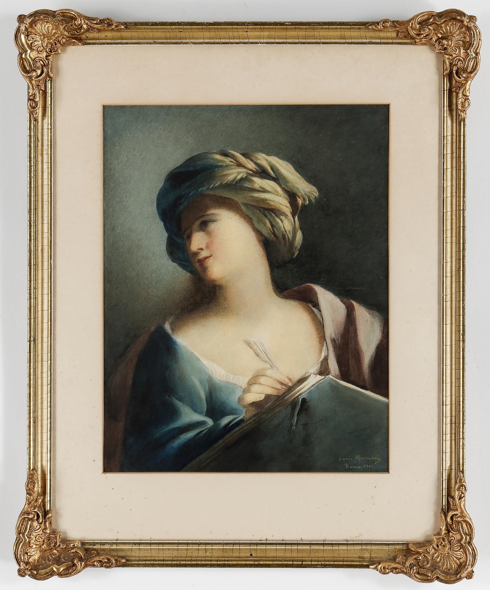 LUCIO MARCUCCI, akvarell, signerad och daterad 1901.